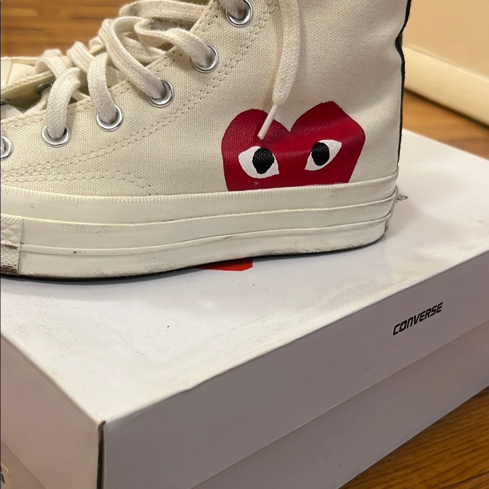 Converse ‘Comme Des Garçons’ High-Top Sneakers - Cream - Size 8 (women) - Picture 5 of 8